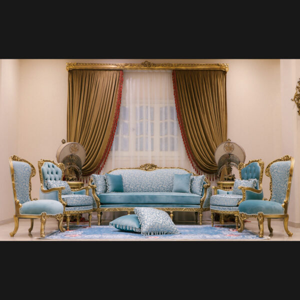 Handmade Moonlight Blue Sofa 8