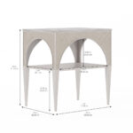 Mezzanine – Light Gray Night Table By Art Furniture Luxury Bedroom Nightstands Mobilia Cleopatra 11 Mezzanine – Light Gray Night Table By Art Furniture 11