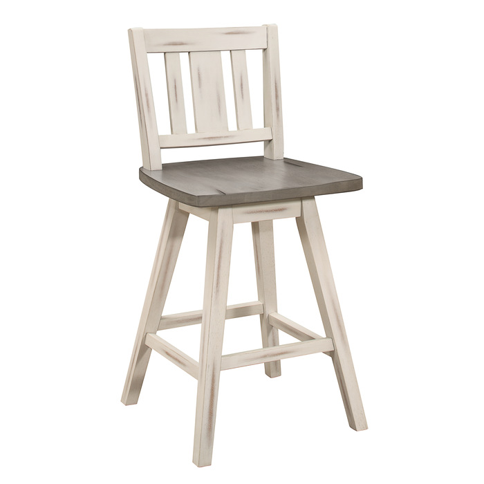 Amsonia Collection Vertical Slat back Swivel Counter Height Chair By Homelegance