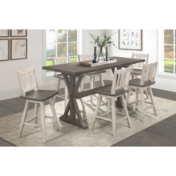 Amsonia Collection Vertical Slat back Swivel Counter Height Chair By Homelegance 12
