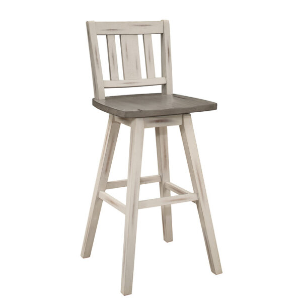 Distressed gray and White Vertical Slat back Amsonia Collection Pub Counter Height Chair By Homelegance 10