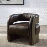 Espresso Leather Feyre Accent Chair By ACME Accent Chairs Mobilia Cleopatra 11 Espresso Leather Feyre Accent Chair By ACME 11