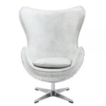 White Leather Brancaster Accent Chair W/Swivel AC01991 By ACME Accent Chairs Mobilia Cleopatra 10 White Leather Brancaster Accent Chair W/Swivel AC01991 By ACME 10