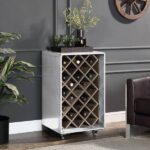 Aluminum Raini Wine Cabinet By ACME Bar & Stool Mobilia Cleopatra 7 Aluminum Raini Wine Cabinet By ACME 7