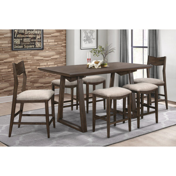 Dark Brown Kirke Collection Counter Height Chair By Homelegance 7