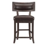Dark Brown Cherry Oxton Collection Counter Height Chair By Homelegance 11