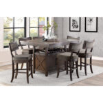 Distressed dark cherry Oxton Collection Counter Height Chair By Homelegance Counter Chair Mobilia Cleopatra 13 Distressed dark cherry Oxton Collection Counter Height Chair By Homelegance 13