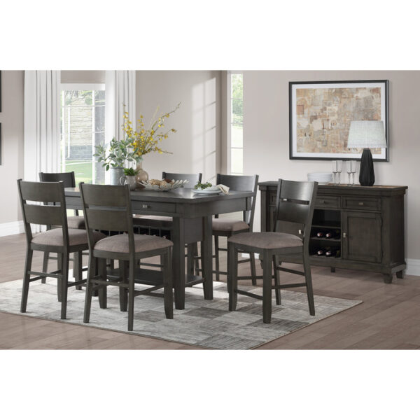 Gray Baresford Collection Counter Height Chair By Homelegance 10