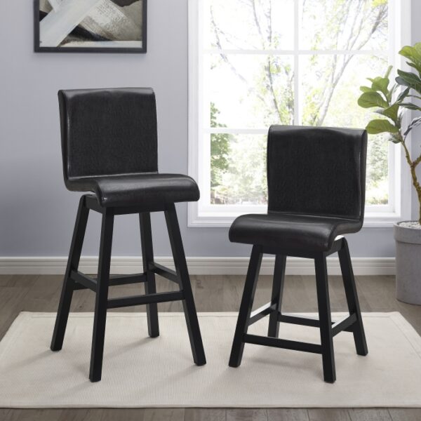 Dark Brown Hillshaw Collection Gray Counter Height Chair By Homelegance 14