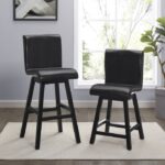 Dark Brown Hillshaw Collection Gray Swivel Pub Height Chair By Homelegance Bar & Stool Mobilia Cleopatra 21 Dark Brown Hillshaw Collection Gray Swivel Pub Height Chair By Homelegance 21