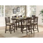 Dark Brown Balin Collection Gray Counter Slat Back Height Chair By Homelegance 16