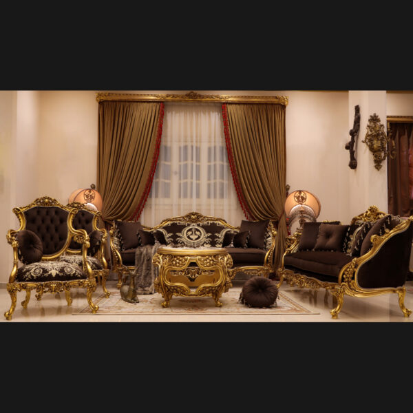 Handmade Norco Brown Gold Sofa 8