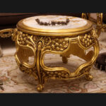 4Pcs Handmade Norco Brown Gold Sofa Set 19
