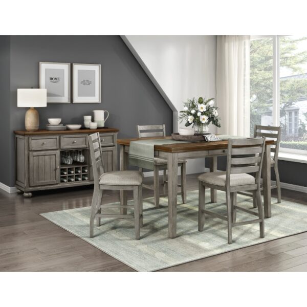 Gray Tigard Collection Counter Chair Height By Homelegance 13