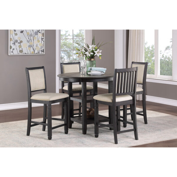 Black Asher Collection Counter Height Chair By Homelegance 10