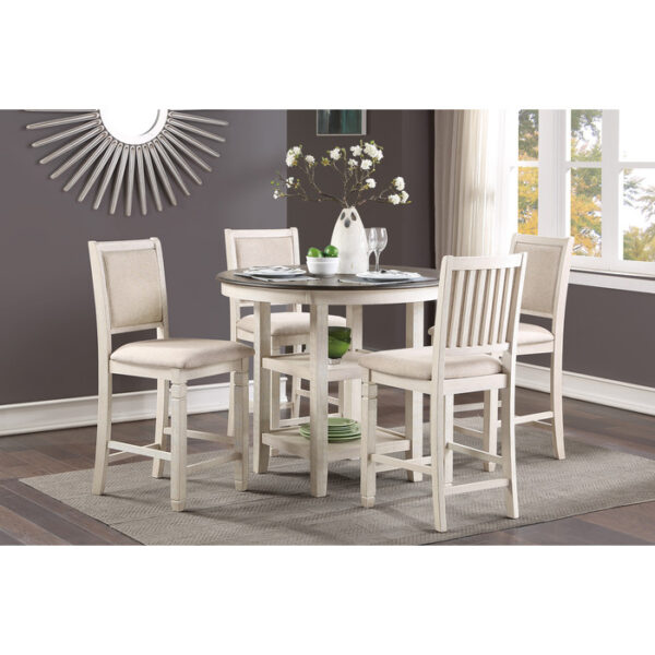 Antique white Asher Collection Counter Height Chair By Homelegance 10