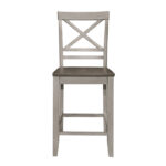 Brown and Light gray Brightleaf Collection Counter Height Chair By Homelegance 13