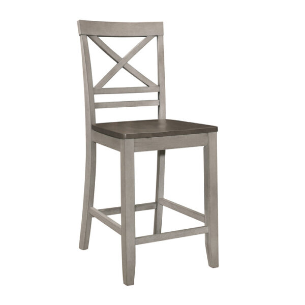 Brown and Light gray Brightleaf Collection Counter Height Chair By Homelegance 9