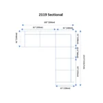 2119 Sectional White