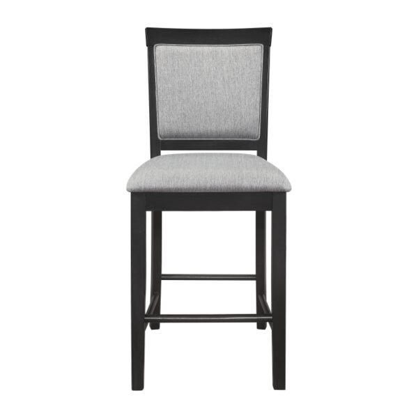 Charcoal gray Raven Collection Counter Height Chair By Homelegance 8