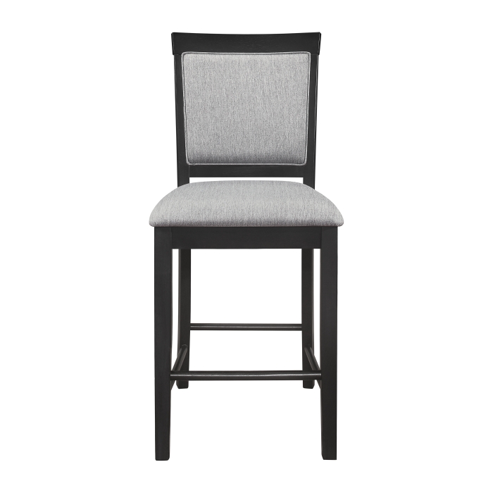 Charcoal gray Raven Collection Counter Height Chair By Homelegance