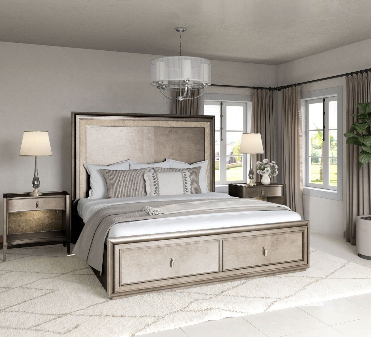 Cove King Mica Storage Bed By Art Furniture