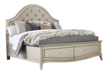 Upholstered Panel Bed with Storage