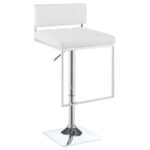 Alameda Adjustable Bar Stool White and Chrome 100193 By Coaster Furniture 11