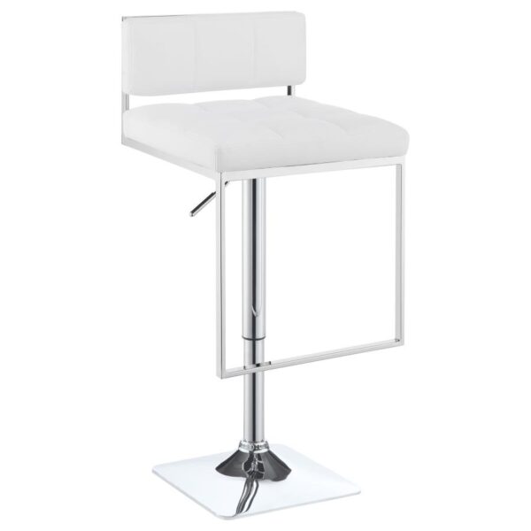 Alameda Adjustable Bar Stool White and Chrome 100193 By Coaster Furniture 7