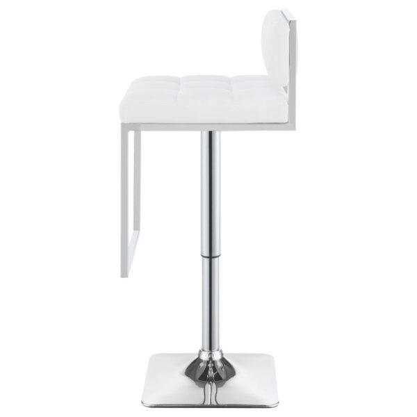 Alameda Adjustable Bar Stool White and Chrome 100193 By Coaster Furniture 8