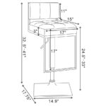 Alameda Adjustable Bar Stool White and Chrome 100193 By Coaster Furniture 14