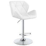 Berrington Adjustable Bar Stools Chrome and White (Set of 2) 100424 By Coaster Furniture Bar & Stool Mobilia Cleopatra 23 Berrington Adjustable Bar Stools Chrome and White (Set of 2) 100424 By Coaster Furniture 23