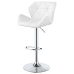 Berrington Adjustable Bar Stools Chrome and White (Set of 2) 100424 By Coaster Furniture Bar & Stool Mobilia Cleopatra 22 Berrington Adjustable Bar Stools Chrome and White (Set of 2) 100424 By Coaster Furniture 22