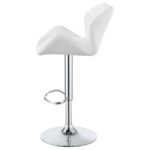 Berrington Adjustable Bar Stools Chrome and White (Set of 2) 100424 By Coaster Furniture Bar & Stool Mobilia Cleopatra 21 Berrington Adjustable Bar Stools Chrome and White (Set of 2) 100424 By Coaster Furniture 21