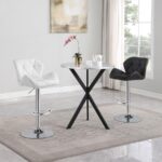 Berrington Adjustable Bar Stools Chrome and White (Set of 2) 100424 By Coaster Furniture Bar & Stool Mobilia Cleopatra 26 Berrington Adjustable Bar Stools Chrome and White (Set of 2) 100424 By Coaster Furniture 26