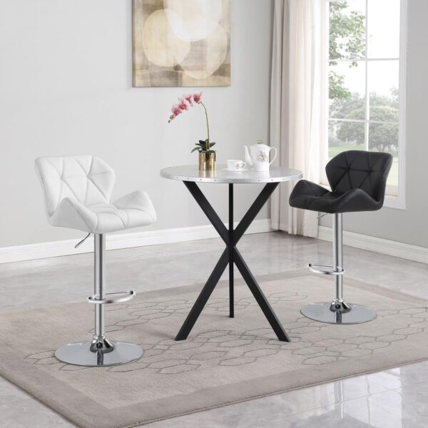 Berrington Adjustable Bar Stools Chrome and White (Set of 2) 100424 By Coaster Furniture 18