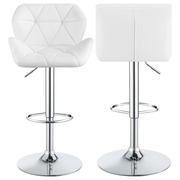 Berrington Adjustable Bar Stools Chrome and White (Set of 2) 100424 By Coaster Furniture 12