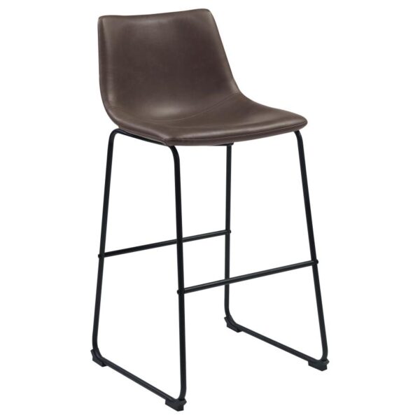 Michelle Armless Bar Stools Two-tone Brown and Black (Set of 2)102536 By Coaster Furniture 12
