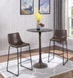 Michelle Armless Bar Stools Two-tone Brown and Black (Set of 2)102536 By Coaster Furniture 22