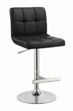 Lenny Adjustable Bar Stools Chrome and Black (Set of 2) 102554 By Coaster Furniture 7