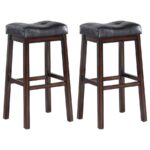 Donald Upholstered Bar Stools Black and Cappuccino (Set of 2) 120520 By Coaster Furniture 20
