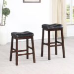 Donald Upholstered Bar Stools Black and Cappuccino (Set of 2) 120520 By Coaster Furniture 22