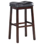 Donald Upholstered Bar Stools Black and Cappuccino (Set of 2) 120520 By Coaster Furniture 21