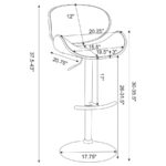 Harris Adjustable Bar Stool Black and Chrome 130504 By Coaster Furniture 20