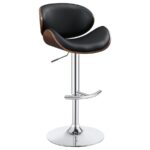 Harris Adjustable Bar Stool Black and Chrome 130504 By Coaster Furniture 18
