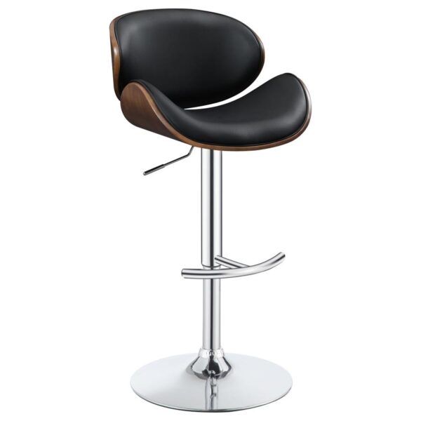 Harris Adjustable Bar Stool Black and Chrome 130504 By Coaster Furniture 12