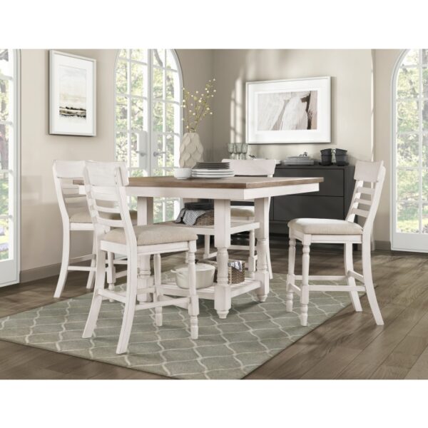 Antique white Alburgh Collection Counter Height Chair By Homelegance 14