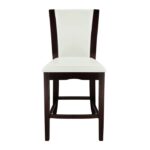 Espresso and White Daisy Collection Counter Height Chair By Homelegance 17