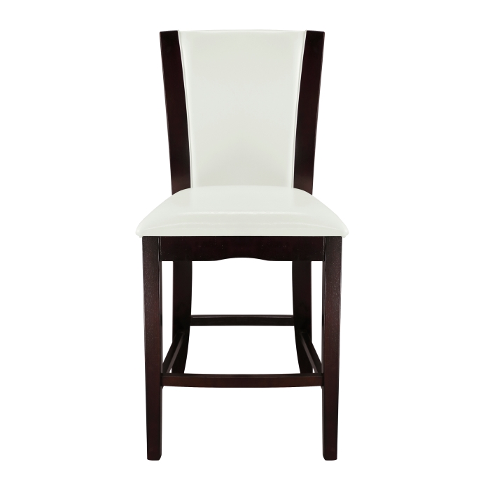 Espresso and White Daisy Collection Counter Height Chair By Homelegance 10