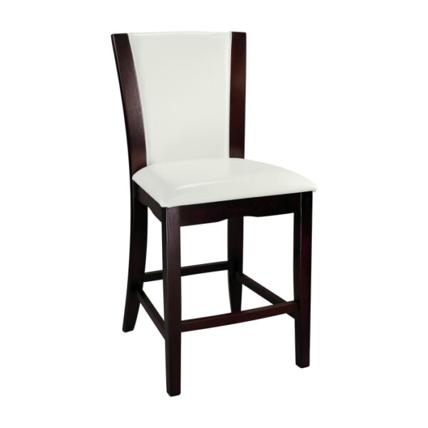 Espresso and White Daisy Collection Counter Height Chair By Homelegance 11
